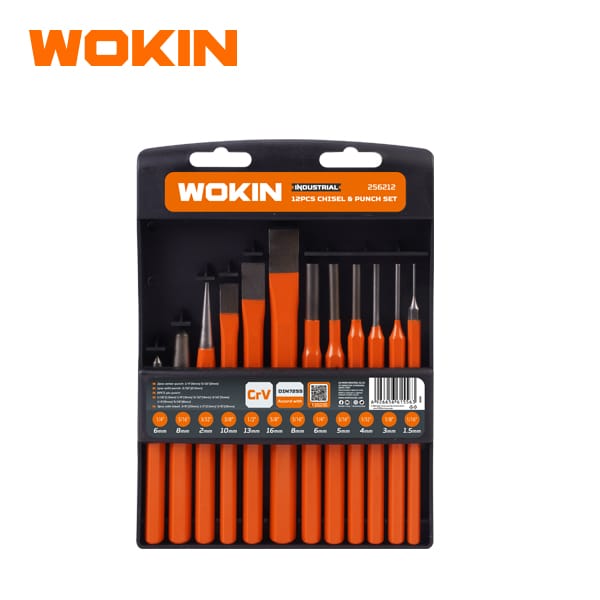 Bộ đục và mũi tâm 12 chi tiết (Công nghiệp)